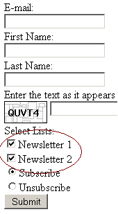 Using Subscription Forms 4